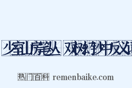 少室山房笔丛·双树幻钞中反义词是什么意思的图片
